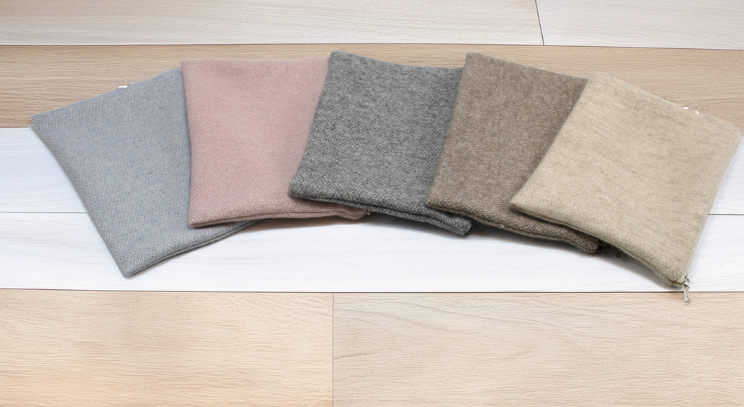 POCHETTE - ASTUCCIO in Puro Cashmere colore marrone