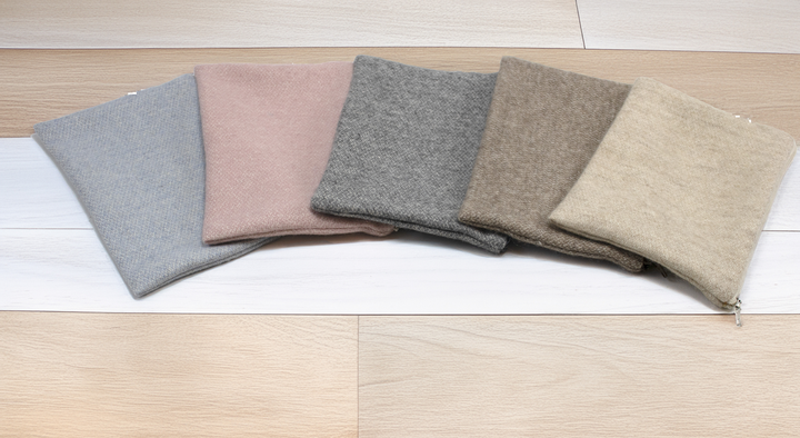 POCHETTE - ASTUCCIO in Puro Cashmere colore marrone