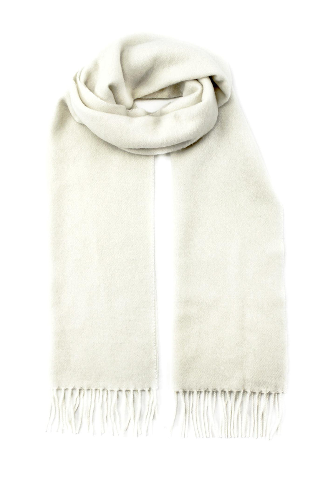 Sciarpa bianca di cashmere e seta