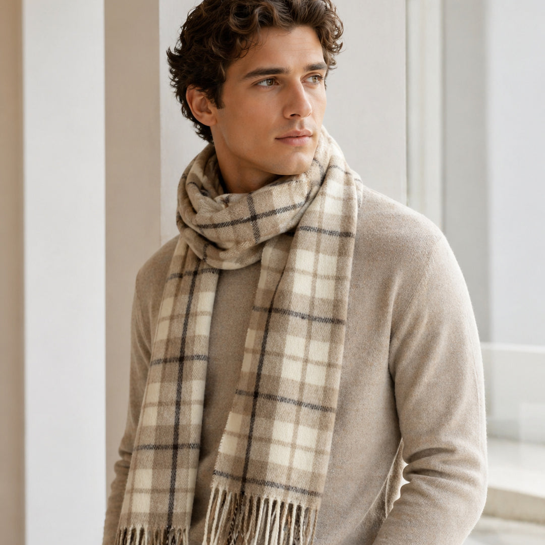 Sciarpa di lana e cashmere scozzese unisex