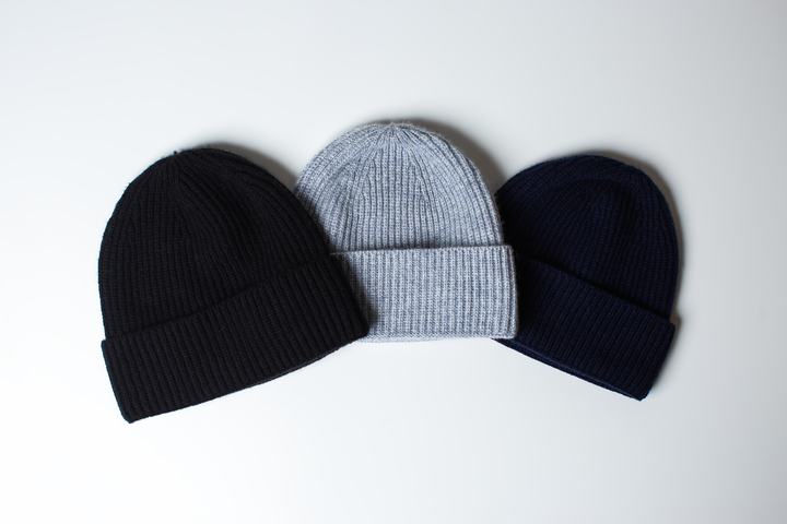 RIBBED BEANIE Pure Cashmere