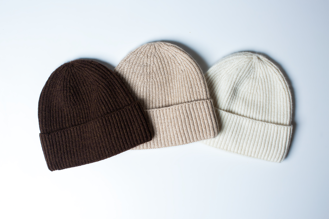 RIBBED BEANIE Pure Cashmere