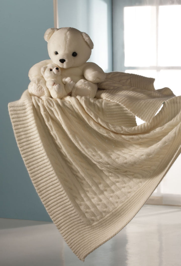BLANKET WITH PLAIT Pure Cashmere